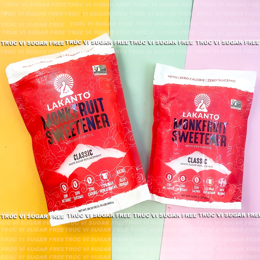 Đường ăn kiêng La Hán Quả Trắng Lakanto monfruit (tiểu đường, keto, ăn kiêng, gymer)