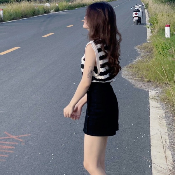 Áo len nữ ,áo len sát nách ,áo 3 lỗ nữ sọc ngan form rộng ulzzang PLA25