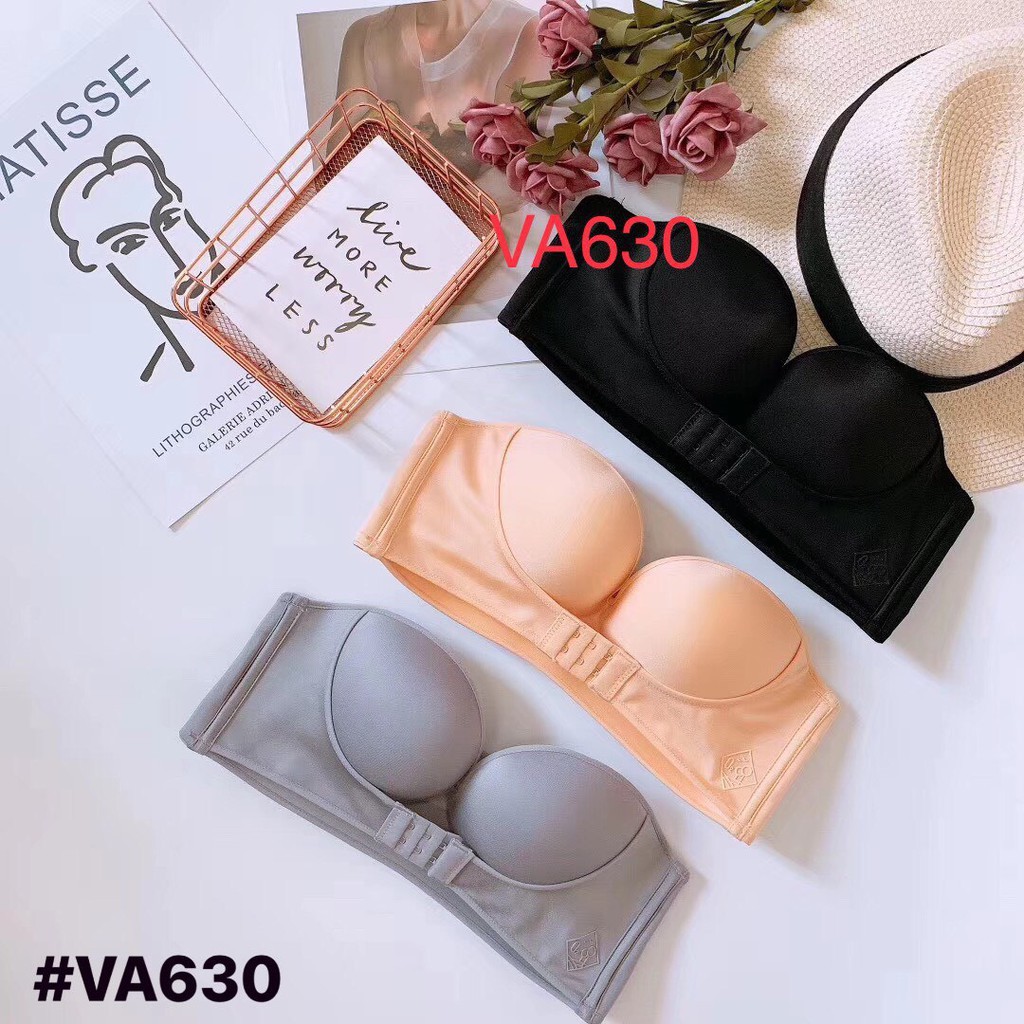 Áo lót không dây nâng ngực bra chống tuột cao cấp