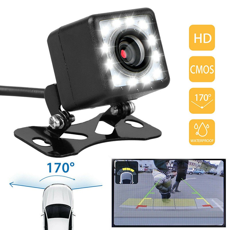 Camera chiếu hậu trên xe: Camera sau 5 chp của Real với camera lùi 12 đèn LED, chống nước