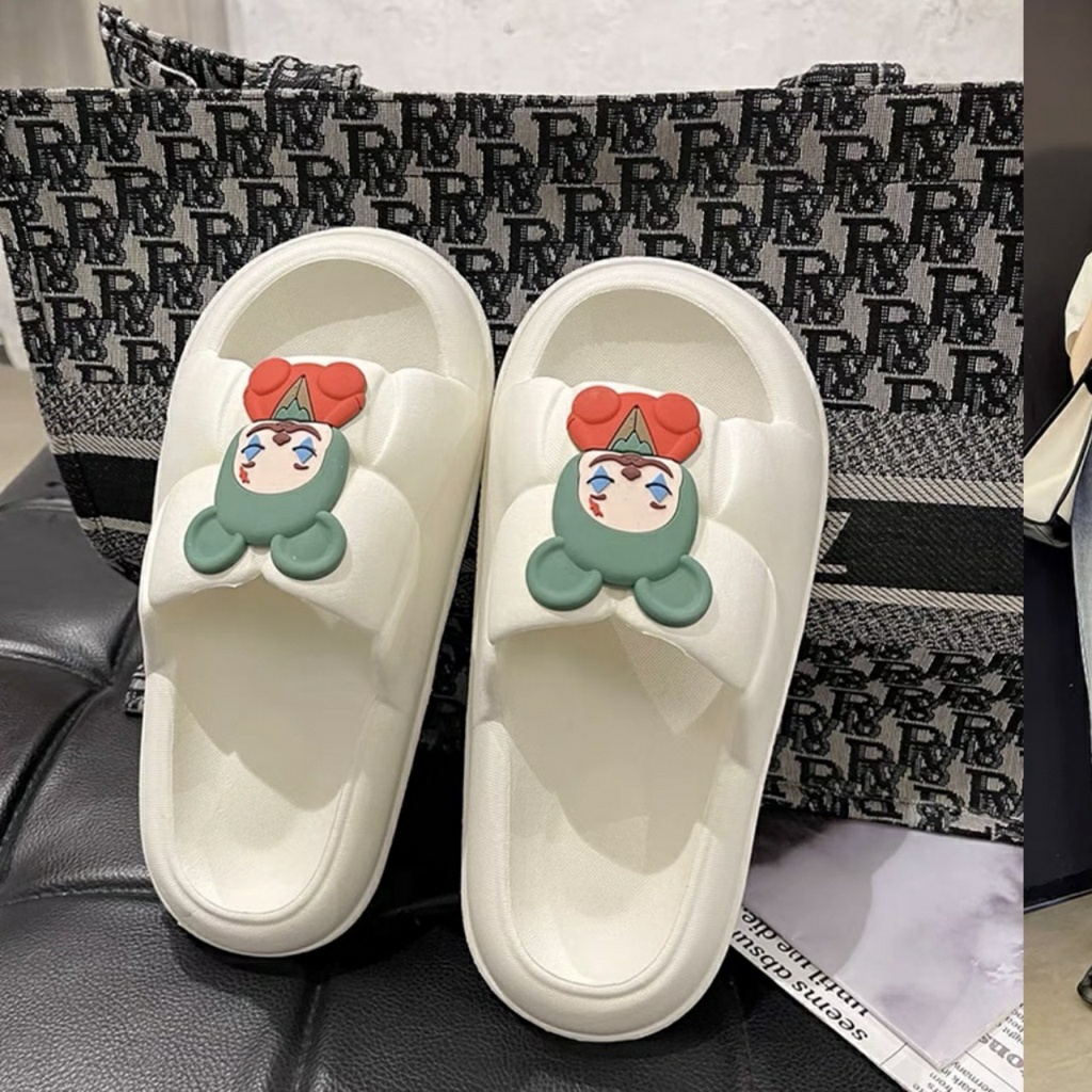 Dép unisex quai ngang, Mẫu bánh mì 💓 SIÊU ÊM 💓 Họa tiết KAWS