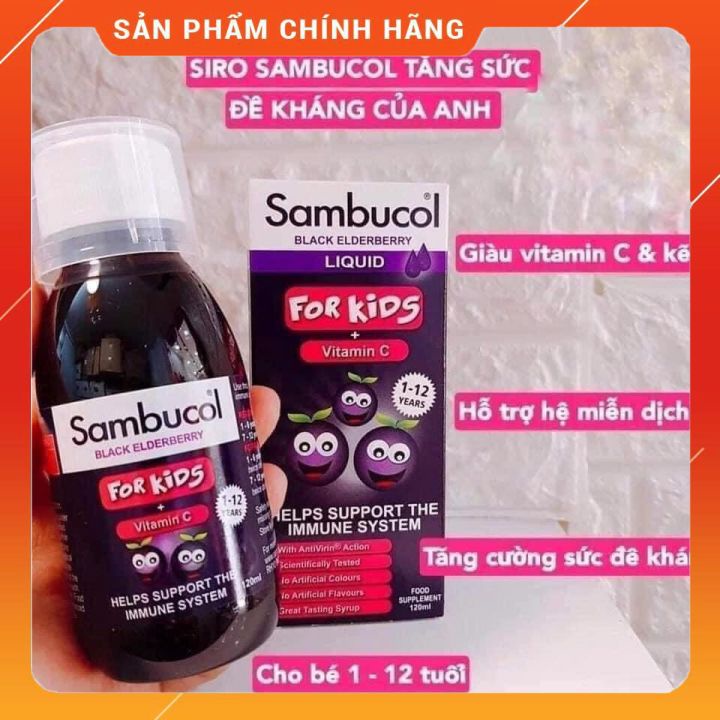 Sambucol tăng đề kháng cho bé từ 6 tháng