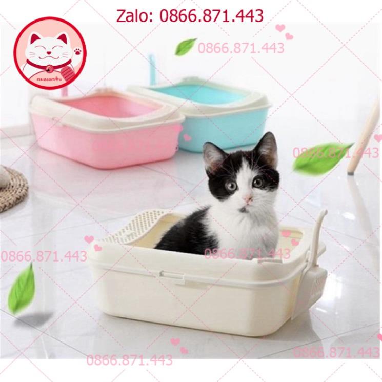 ⚡𝐅𝐑𝐄𝐄𝐒𝐇𝐈𝐏⚡ Chậu Đi Vệ Sinh Chậu Đựng Cát Thành Cao Cho Mèo