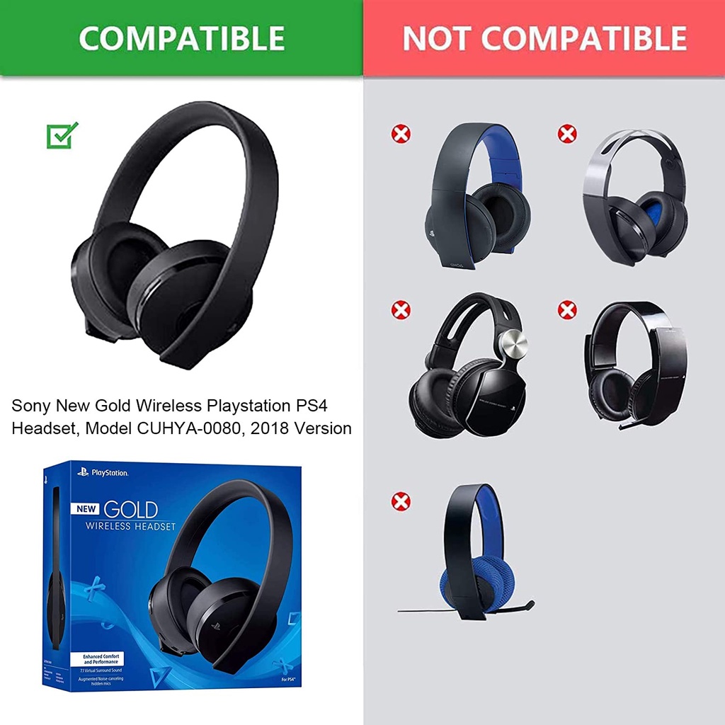 Cặp Mút Đệm Thay Thế Cho Tai Nghe Chụp Tai Không Dây Sony PlayStation PS4 CUHYA-0080 2018
