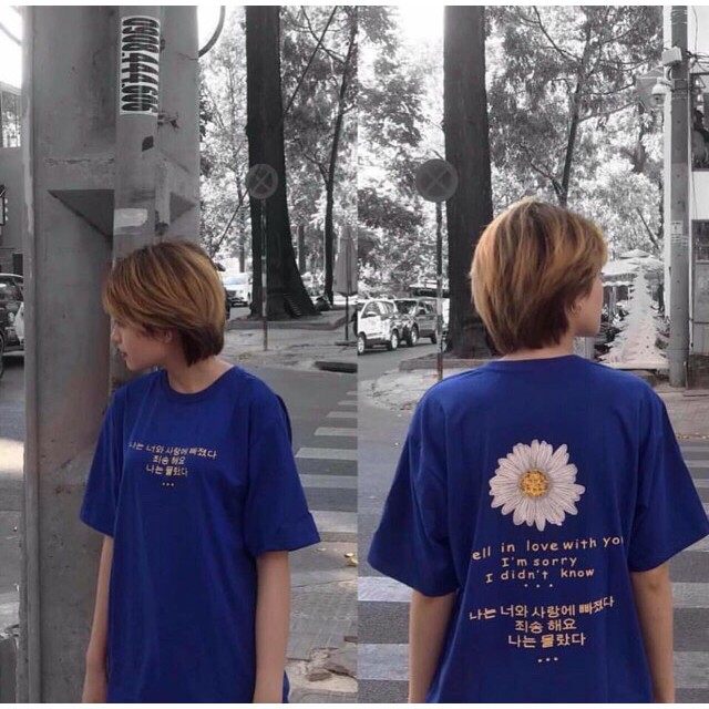 [sỈ] Áo thun tay lỡ unisex form rộng nam nư Hoa Cúc Nhỏ Ulzzang Wind CHIWAWA SHOP