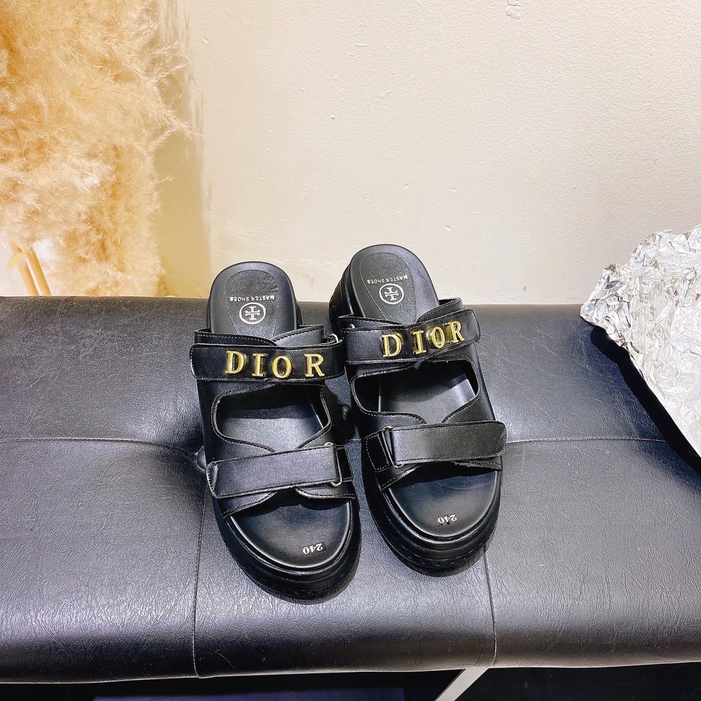 Dép 2 quai nữ đế xuồng chất liệu da cực xinh