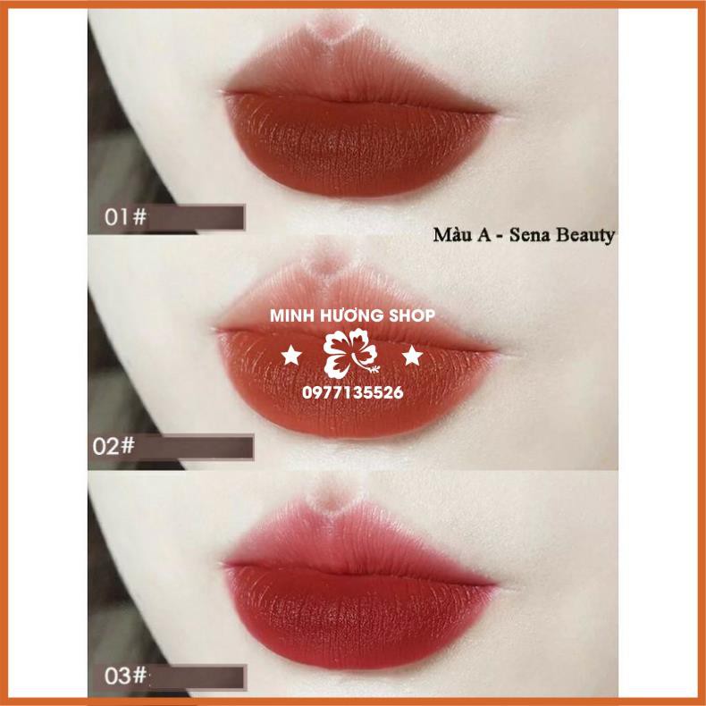 Set 3 Cây Son Kem Lì Herorange Fluffy Lip Glaze