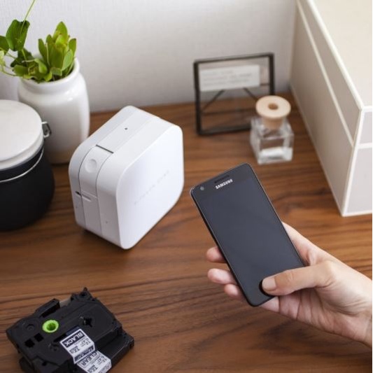 Máy in nhãn Brother PT-P300BT, in Ruy băng, in qua ứng dụng di động - Bảo hành 12T