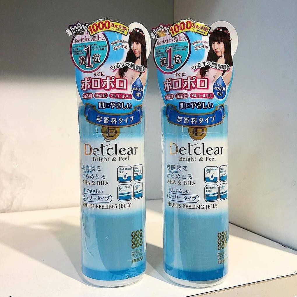 Gel tẩy da chết Detclear 180ml Nhật BảnCHÍNH HÃNG công dụng tuyệt vời loại bỏ tế bào chết già cỗi, làm sáng da
