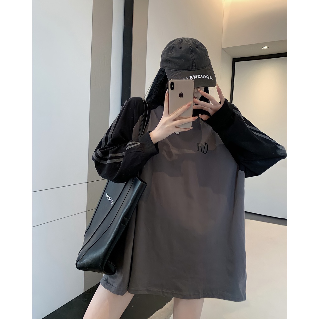 Áo Thun Dài Tay Viền Kẻ Hàn Quốc, Dáng Basic, Freesize Dưới 65Kg, Có Quà Tặng Kèm