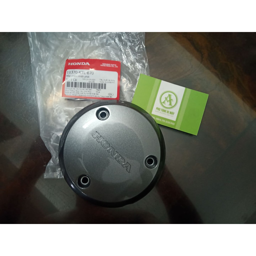 Chụp mũ lốc nồi honda chính hãng màu Xám