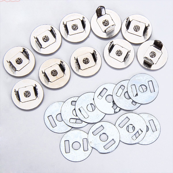 [Prettyia1] Set 10 Móc Khóa Túi Xách Từ Tính Bằng Đồng Thau 18mm 0.7 ''