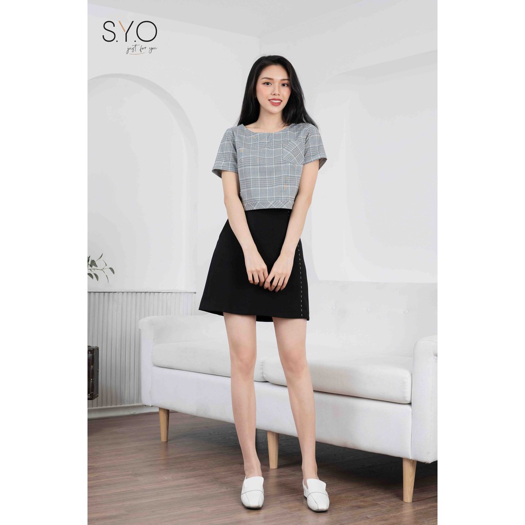 Áo coptop kẻ chồng tà lưng SYO A2005-21