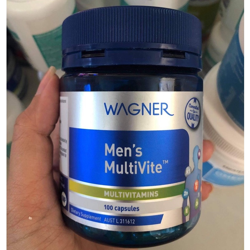 Wagner Mens Multivite 100 viên Viên uống bổ sung vitamin tổng hợp cho nam giới của Úc