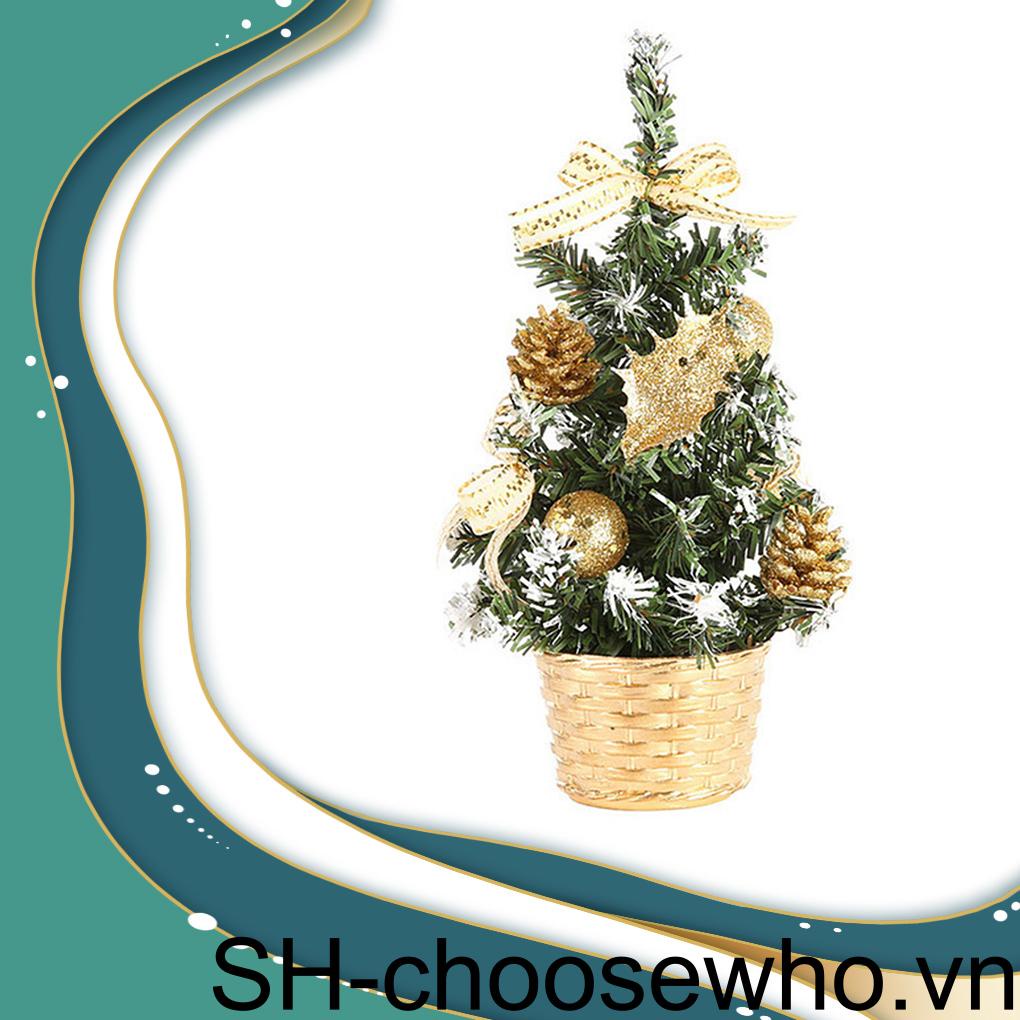 Cây Thông Giáng Sinh 20cm Để Bàn Trang Trí Bằng PVC