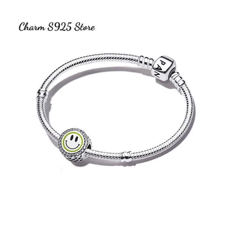 combo bộ vòng tay mix 1 hạt charm pan Ale mặt cười bạc s925 cao cấp