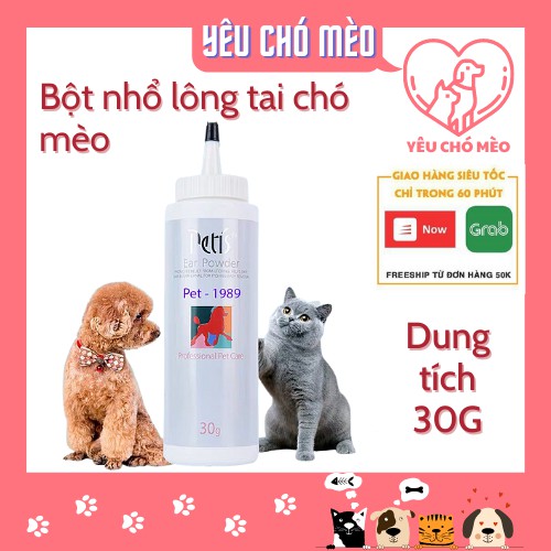 Bột Nhổ Lông Tai Cho Chó Mèo Petis Dung Tích 30G