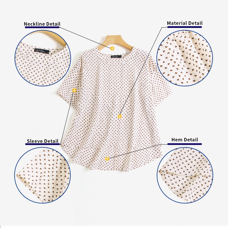 Zanzea Áo Thun Tay Ngắn Cổ Tròn In Họa Tiết Thời Trang Cho Nữ