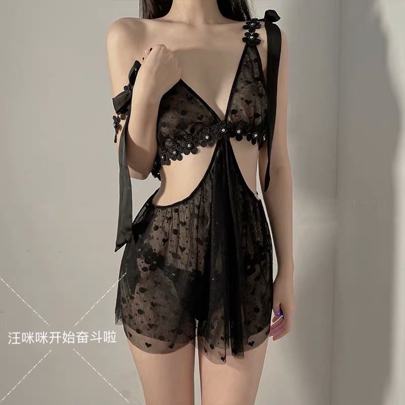 Bộ Đồ Ngủ Phối Ren Plus Size Quyến Rũ Dành Cho Nữ