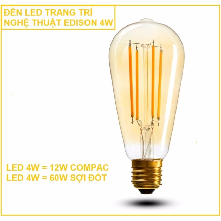 Đèn led Edison T64 4w trang trí nghệ thuật