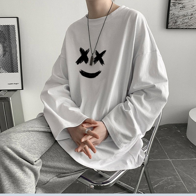 Áo Sweater Tay Dài Dáng Rộng Kiểu Hàn Quốc Thiết Kế Trẻ Trung Cho Nam