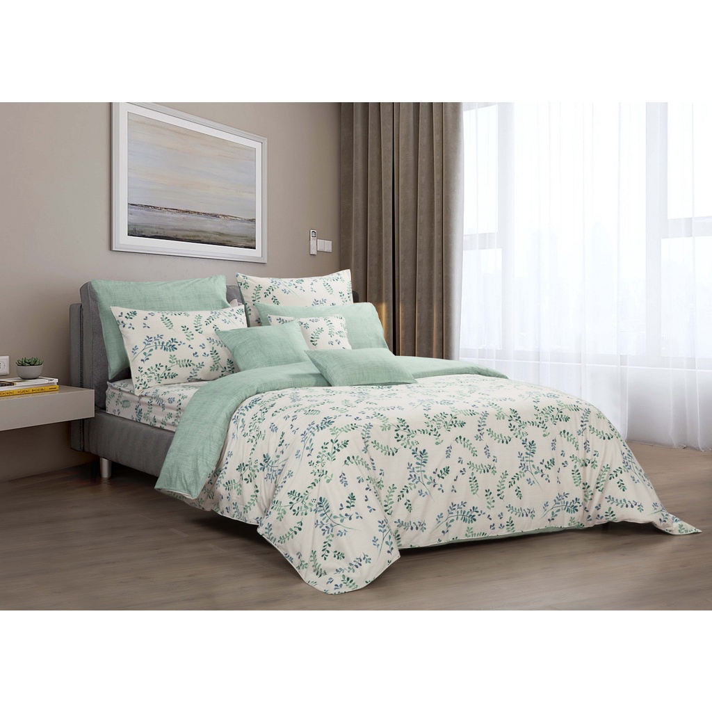 Bộ Ga kèm Vỏ Chăn AKEMI Cotton Select Adore 730TC, gồm 6 món
