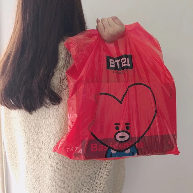 Túi BT21 Tata, Chimmy, Cooky (túi nilong)