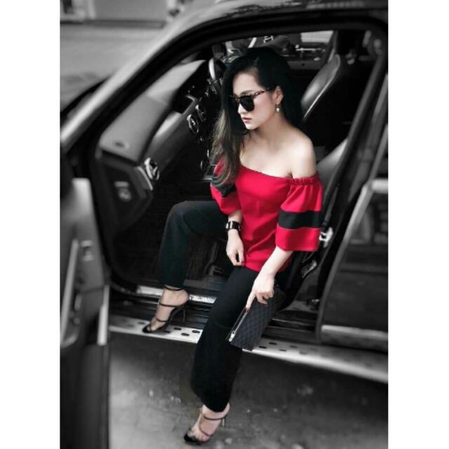 Sét áo trệt vai bèo + quần ống rộng sang chảnh loại đẹp của đẹp ❤️FREESHIP 70K ❤️ ẢNH THẬT