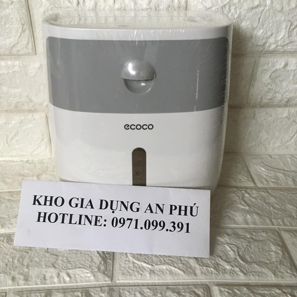 HỘP ĐỰNG GIẤY VỆ SINH ECOCO (CÓ NGĂN KÉO VÀ MIẾNG DÁN CƯỜNG LỰC)