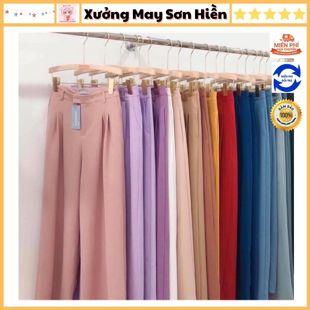 Quần Suông Dài Nhiều Màu [FreeShip] Quần Suông Dài 100cm Ống To Xưởng may Sơn Hiền MS2231