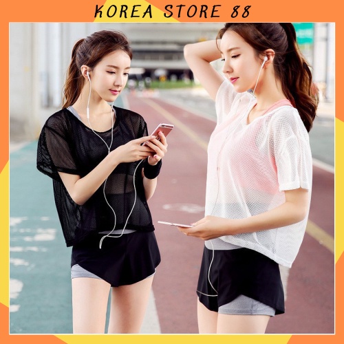 Áo lưới tập gym yoga đi biển-ATTG5 2083 KOREA STORE88