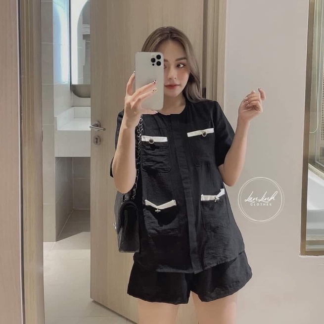 Set bộ đũi viền túi pha cộc nhiều màu