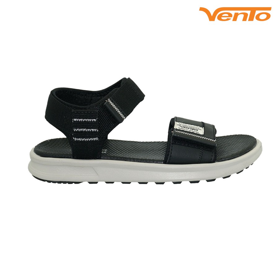 Giày Sandal Vento SD-NB93 Quai Ngang Da PU Màu Đen