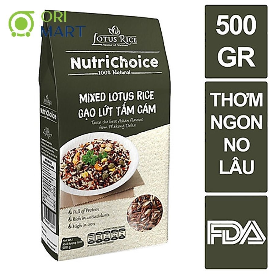 Gạo Tấm Cám - Mix Lotus Rice 500g
