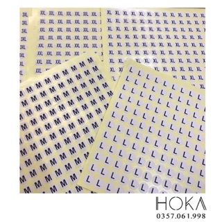 Combo 3000 miếng - TEM DÁN SIZE QUẦN ÁO - Nhận in theo yêu cầu