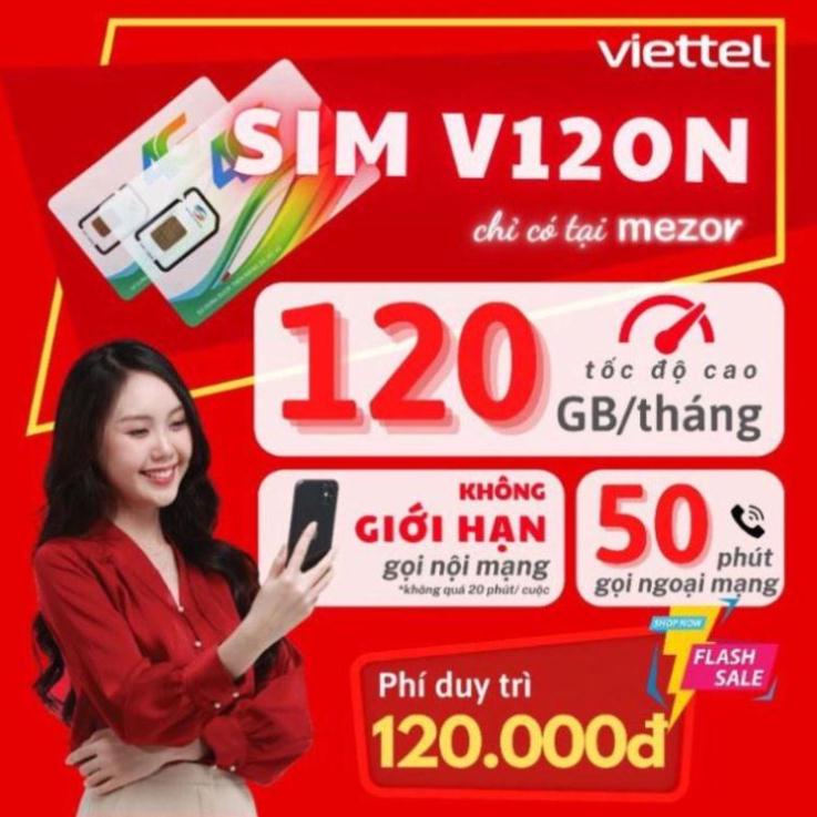SIM 4G VIETTEL V120 LÊN MẠNG + GỌI MIỄN PHÍ