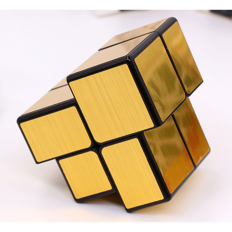 Rubik Qiyi 2x2 Mirror Vàng - Đồ chơi Rubik Biến Thể Giúp Phát Riển IQ