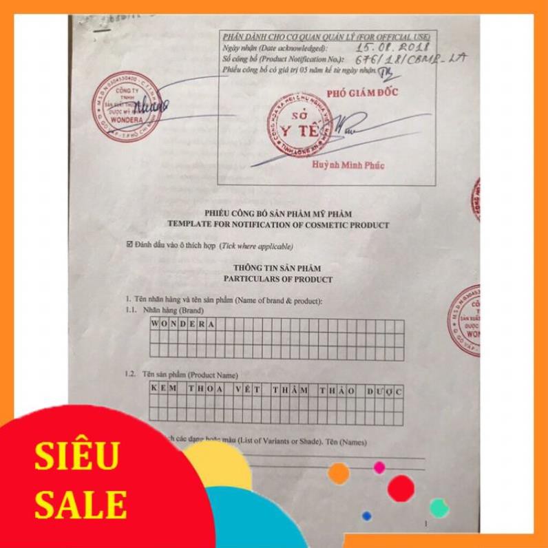 Kem thoa vết thâm Wondera 30g