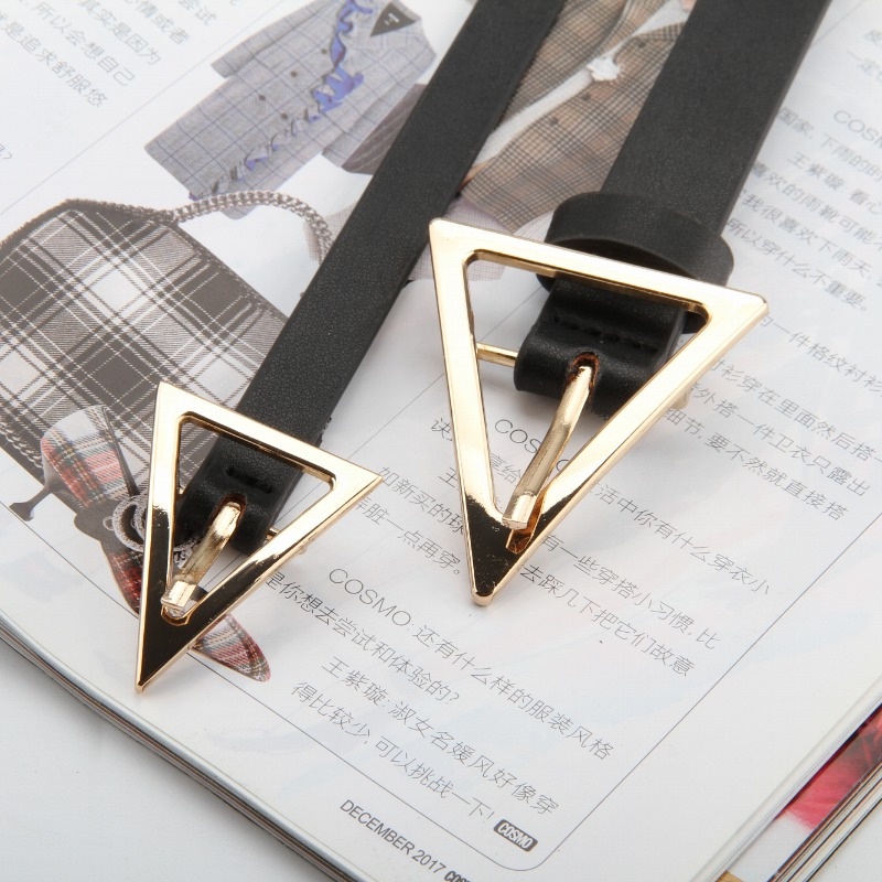 Thắt Lưng Hình Tam Giác Màu Vàng Đồng 1.1Cm Thời Trang Dành Cho Nữ