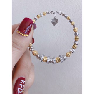 lắc tay bạc xi vàng trắng và vàng 24k cao cấp