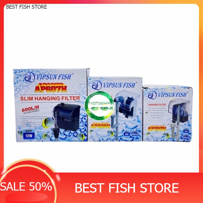 Máy lọc thác VIPSUN AP-303H | AP-606H | AP-607H - 303H 606H 607H có lọc ván - máy lọc nước bể cá AP303H AP606H AP607H