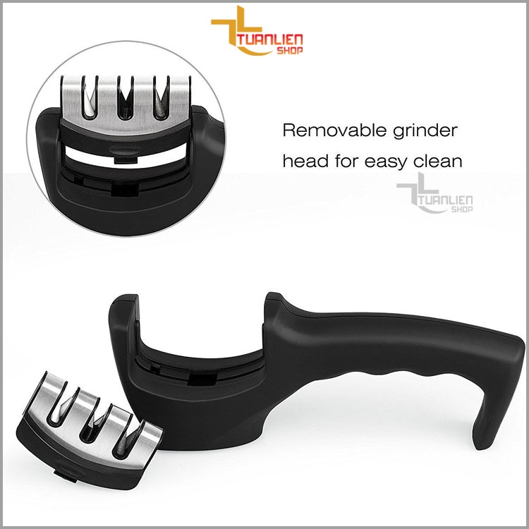 Dụng cụ máy đá mài dao kéo 3 cấp độ TUANLIENSHOP, mài dao nhanh bén tiện dụng