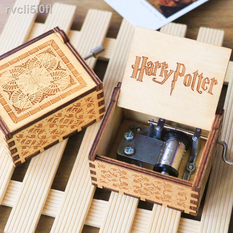 ┅ ℗ ❖▫▫Hộp âm nhạc Harry Potter bằng gỗ Frozen Pirates of the Caribbean Sky City Pink Panther