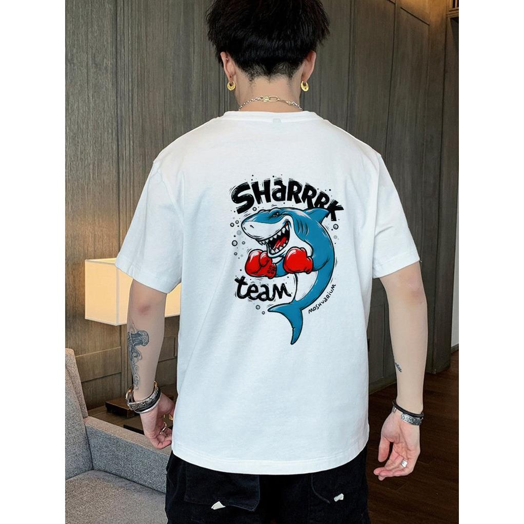Áo Thun Tay Lỡ In Hrarkrs Cá Mập ATIN18, Thun Nam Nữ Unisex In Chữ Cá Tính - Áo Phông nam nữ cotton 4 chiều | BigBuy360 - bigbuy360.vn