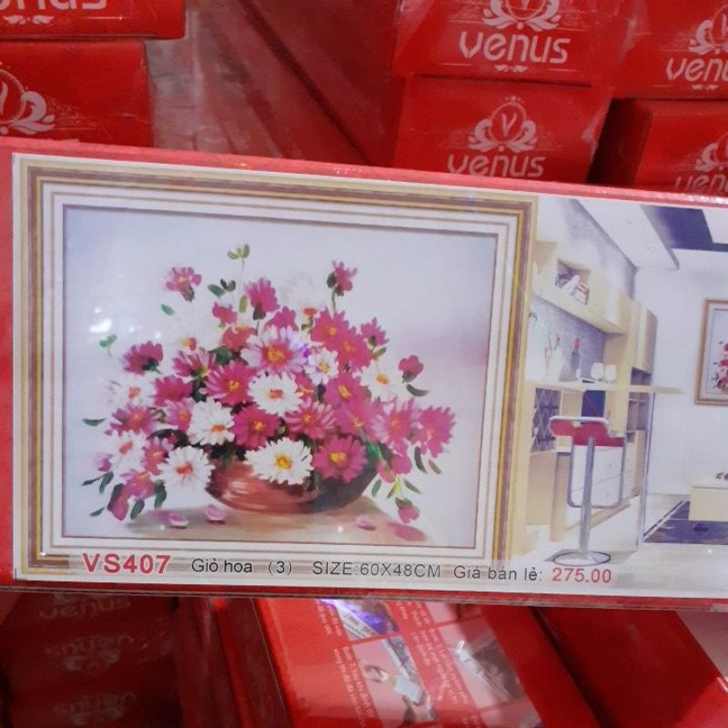 tranh đính đá hoa vs407 (60×48)