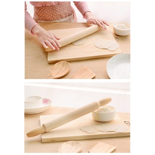 Cán Lăn Bột/Cây Lăn Bột Rolling Pin Bằng Gỗ 40cm