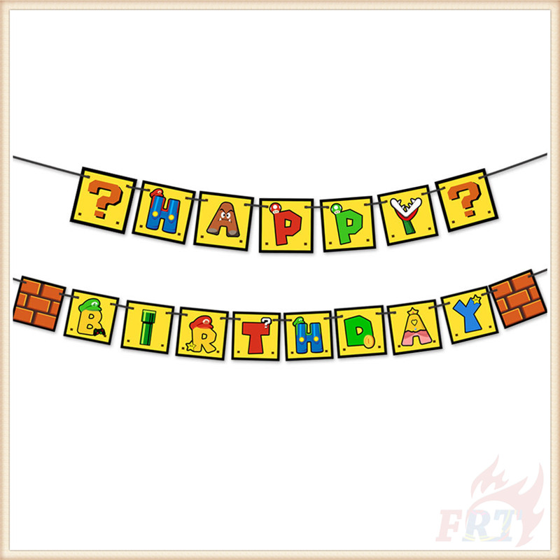 ♦ Trang Trí Tiệc - Banner ♦ Dây Treo Trang Trí Tiệc Sinh Nhật In Chữ Super Mario