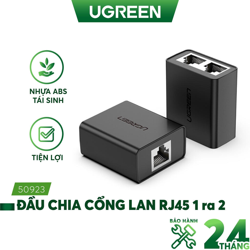 Đầu chia LAN RJ45 UGREEN CM210 50923 1 cổng ra 2 cổng (2 chiếc/túi)