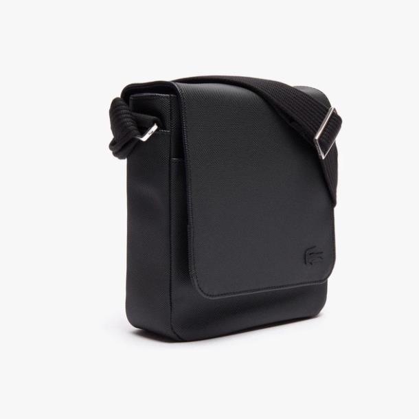 TÚI ĐEO CHÉO NAM  LACT Men's Classic Petit Piqué CHẤT LIỆU DA SI CHỐNG NƯỚC, LOGO SẮT THIẾT KẾ 1 NGĂN CHÍNH 2 ,xịn sò