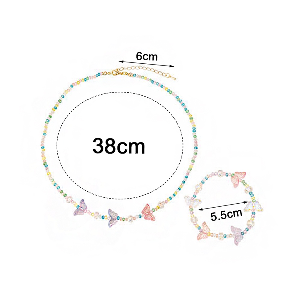Vòng Tay Chuỗi Hạt Pha Lê Hình Bướm Thời Trang